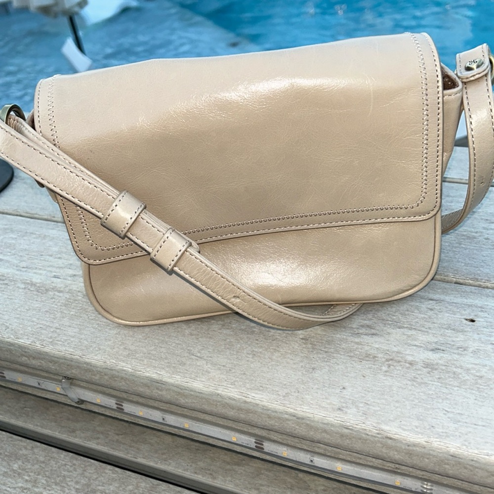 HOBO  Parchment Beige Genuine Leather Crossbody